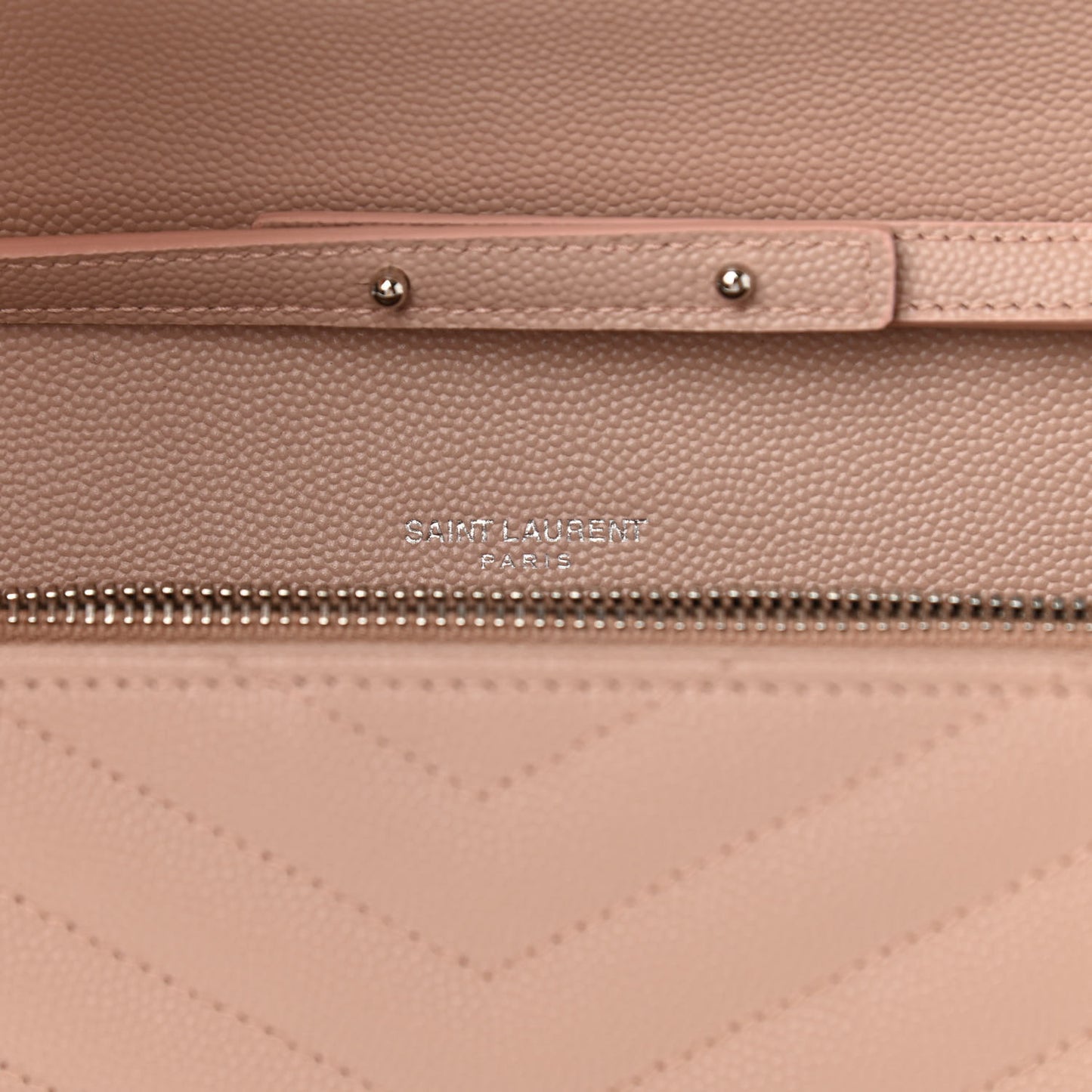 Grain De Poudre Matelasse Chevron Cassandre Chain Wallet Pale Pink