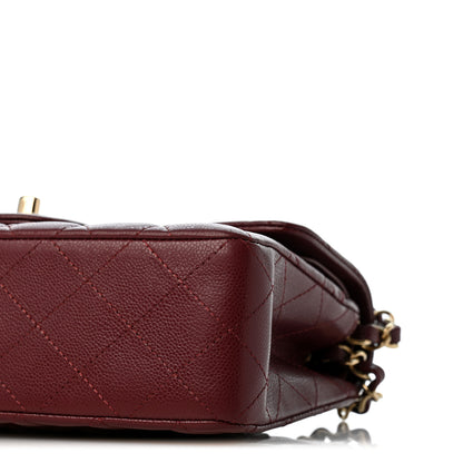 Chanel Caviar Quilted Small Double Flap Burgundy 10 of 13