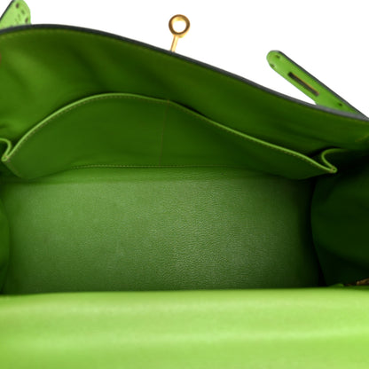 Hermes Veau Gulliver Kelly Retourne 28 Vert Cru 4 of 16