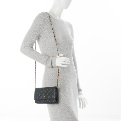 Chanel Caviar Quilted Wallet On Chain WOC Black 2 of 8