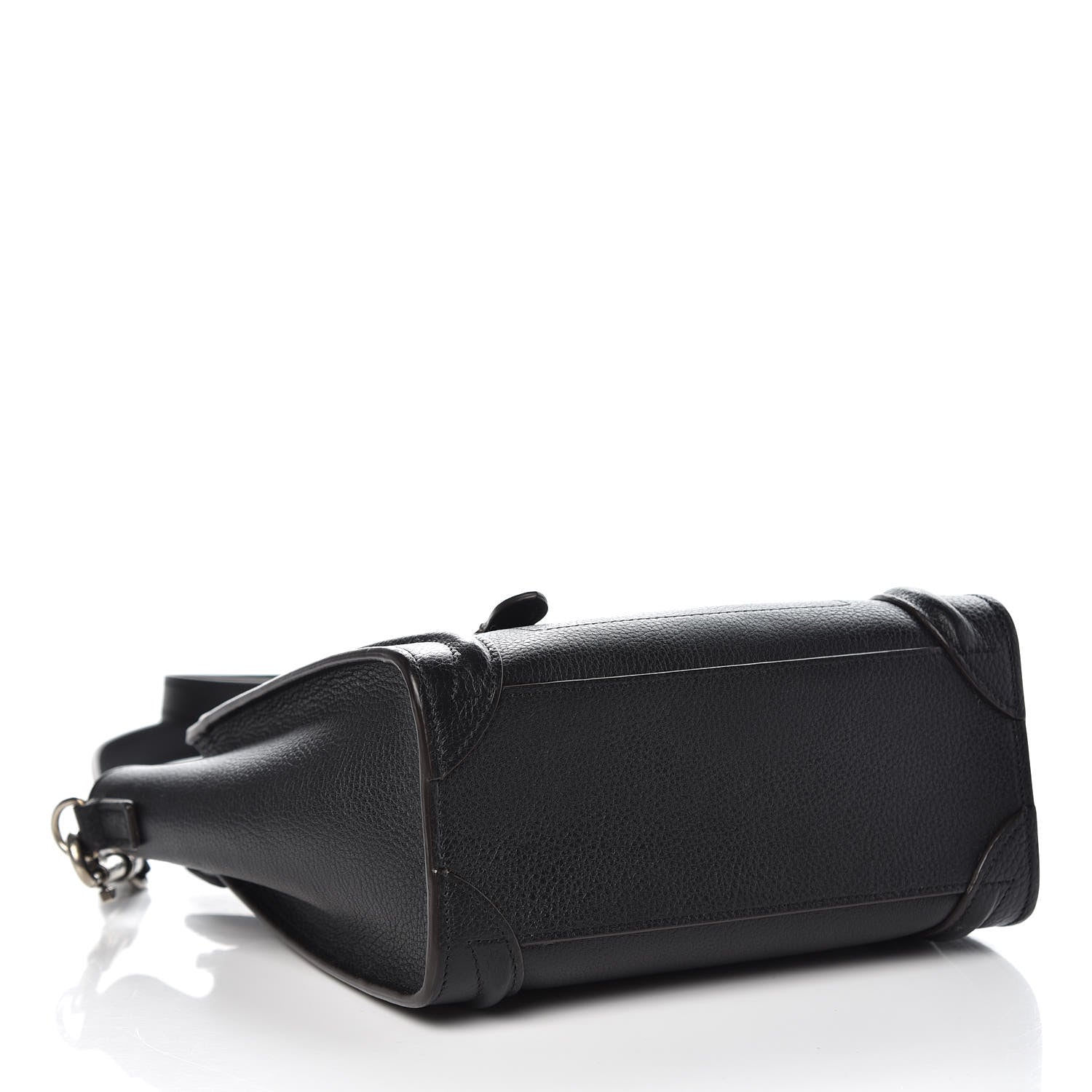 Celine Drummed Calfskin Nano Luggage Black 4 of 7