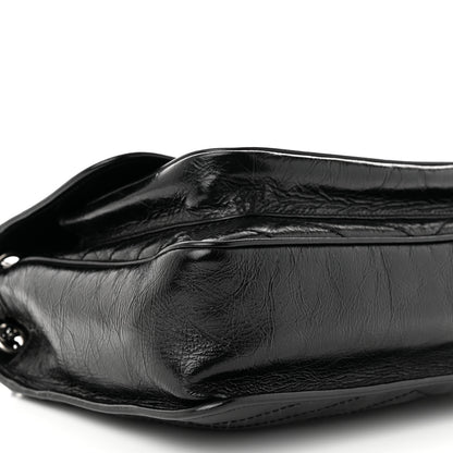 Saint Laurent Crinkled Calfskin Matelasse Monogram Large Niki Chain Satchel Black 9 of 12