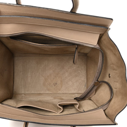 Celine Drummed Calfskin Mini Luggage Dune 4 of 25