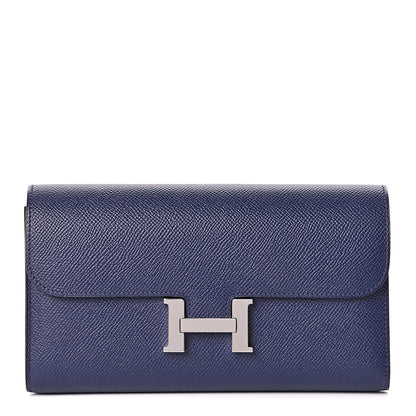Hermes Epsom Constance Long Wallet Bleu Saphir 1 of 8