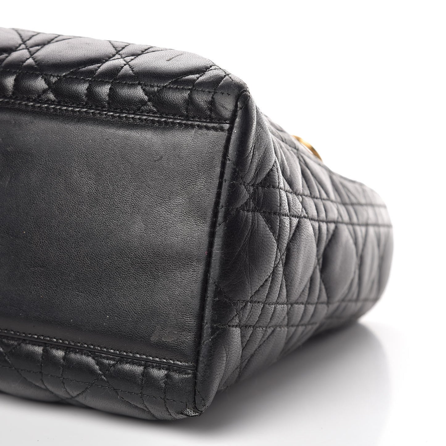 Lambskin Cannage Medium Lady Dior Black