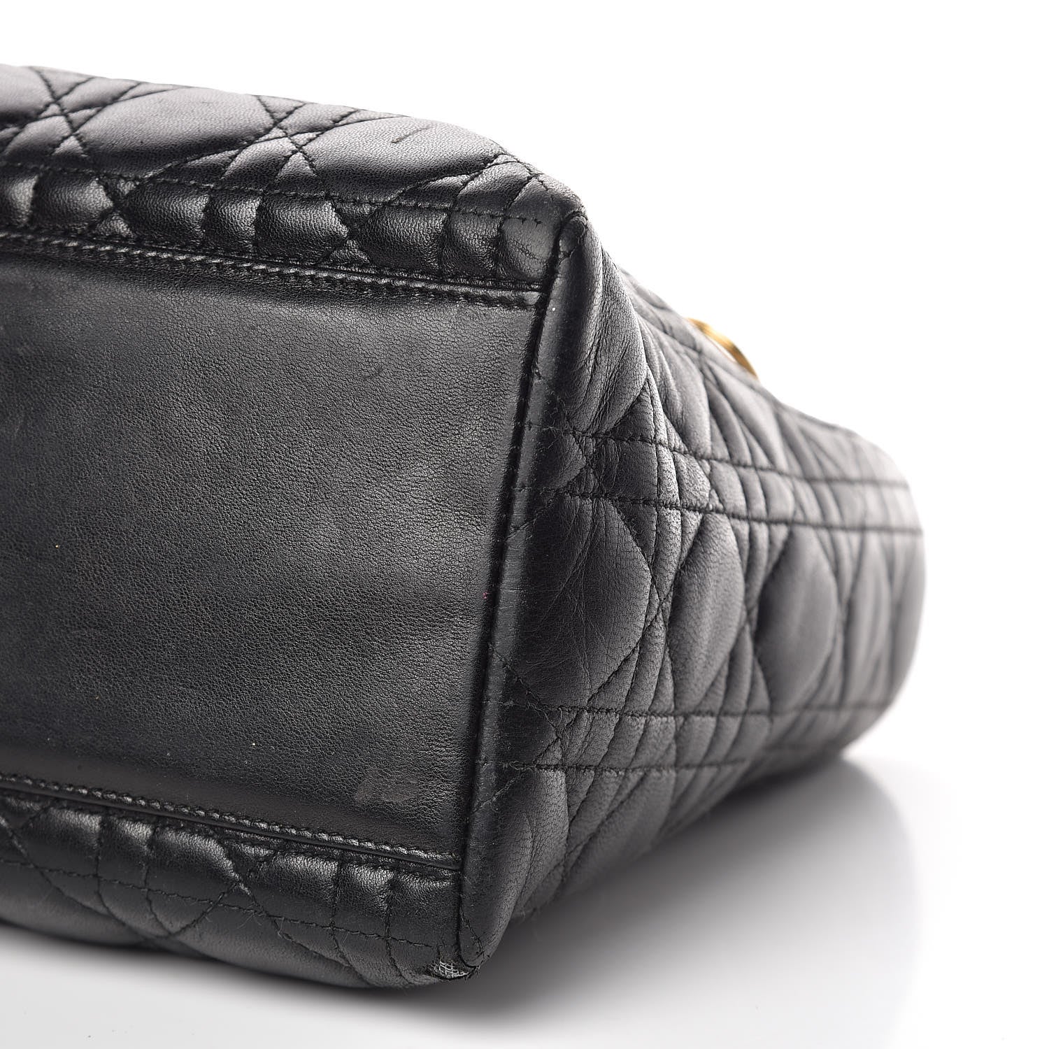 Christian Dior Lambskin Cannage Medium Lady Dior Black 13 of 16