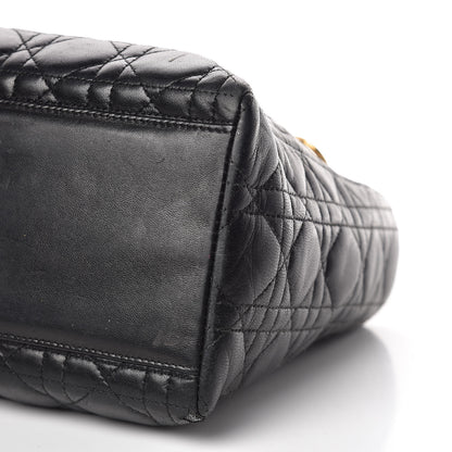 Christian Dior Lambskin Cannage Medium Lady Dior Black 13 of 16