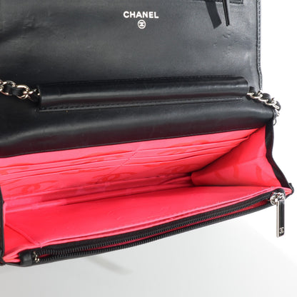 Chanel Calfskin Quilted Cambon Wallet On Chain WOC Black 8 of 8