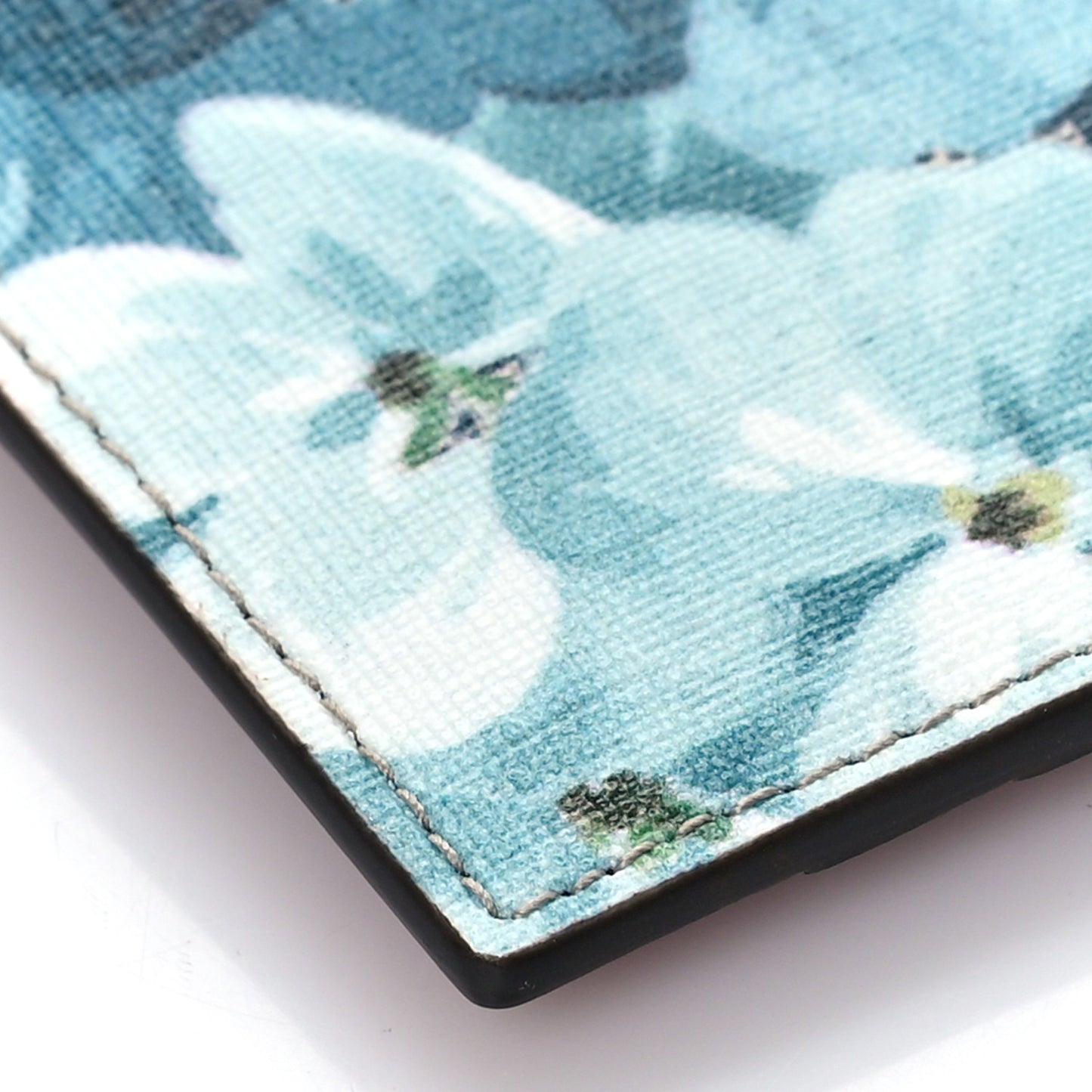 GG Supreme Monogram Blooms Coin Case Card Holder Beige Blue Navy Hibiscus Red
