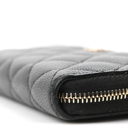 Chanel Caviar Quilted Medium Zip Around Wallet Black 11 of 12
