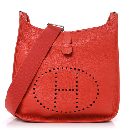 Hermes Taurillon Clemence Evelyne III GM Rouge Pivoine 1 of 10