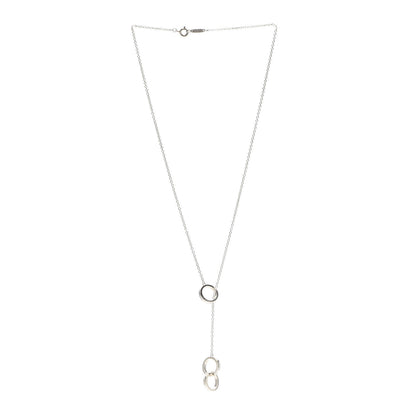 Tiffany Sterling Silver 1837 Interlocking Circles Lariat Necklace 3 of 5
