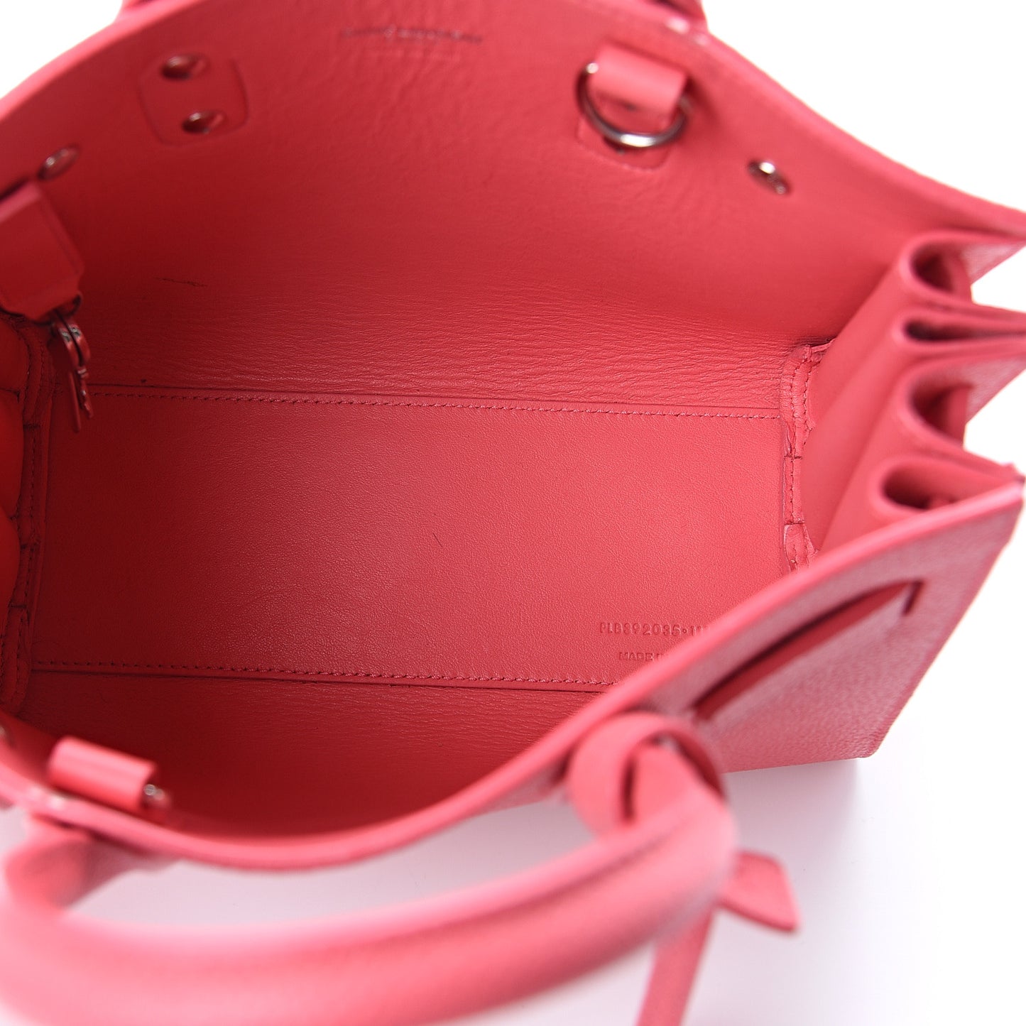 Grained Calfskin Nano Sac De Jour Coral