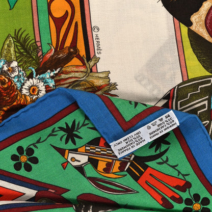 Hermes Cashmere Silk Kachinas Shawl 140 3 of 3