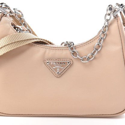 Prada Tessuto Nylon Saffiano Mini Re-Edition 2000 Shoulder Bag Cammeo 9 of 10