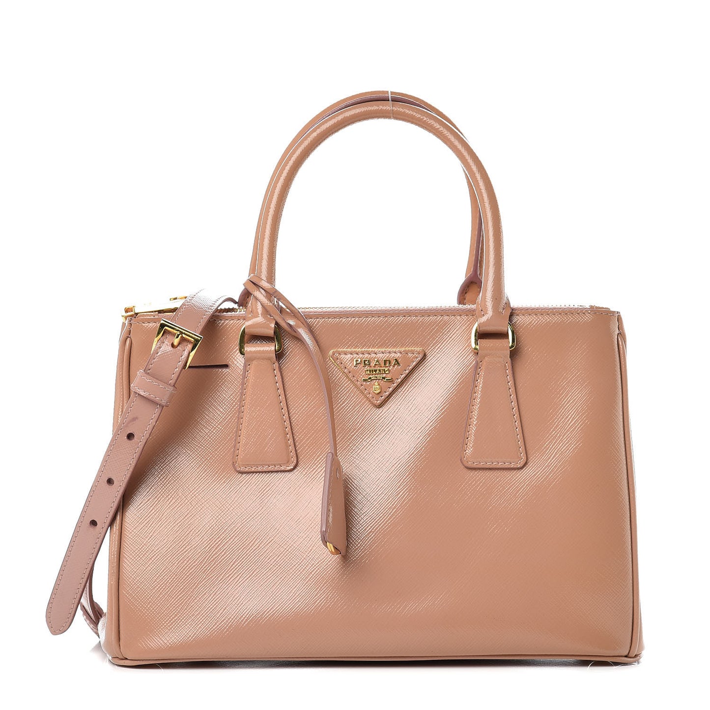 Saffiano Vernice Mini Galleria Double Zip Tote Orchidea