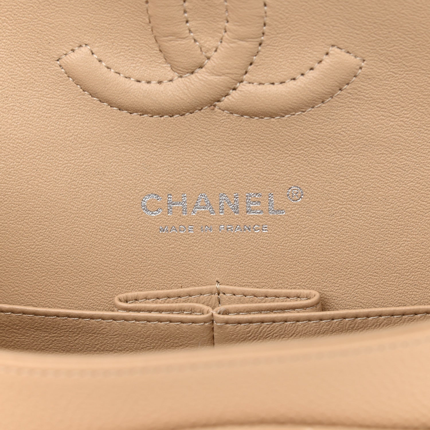 Chanel Caviar Quilted Medium Double Flap Beige Clair 5 of 10