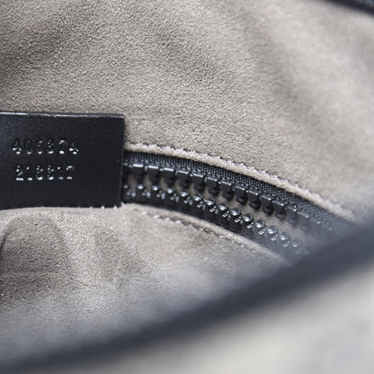 Gucci GG Supreme Monogram Flat Messenger Bag Black 8 of 10