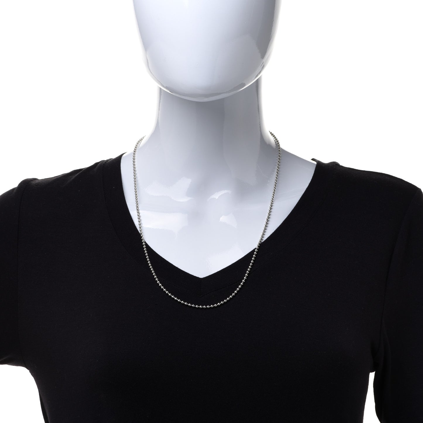 Sterling Silver 2.5mm Beads Necklace 24"