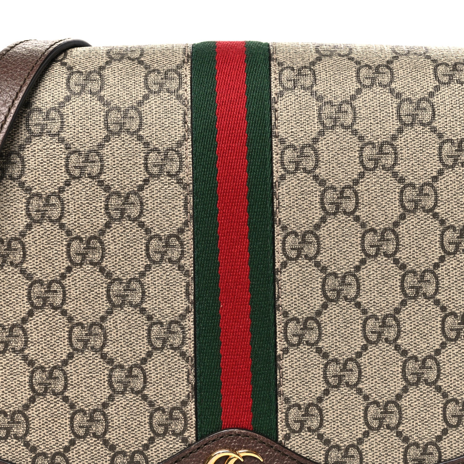 グッチメッセージバックGG Supreme Monogram Leather Gucci GG Supreme Monogram Web Small Ophidia Flap Messenger Bag