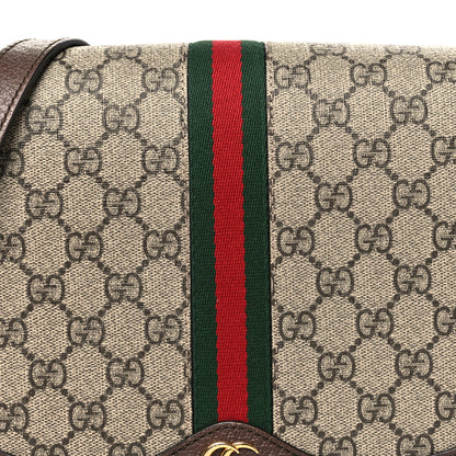 Gucci GG Supreme Monogram Web Small Ophidia Flap Messenger Bag Brown 8 of 11