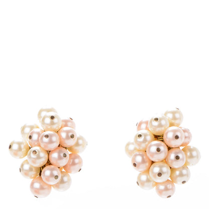 Chanel Pearl Clip On Earrings Gold 1 of 4