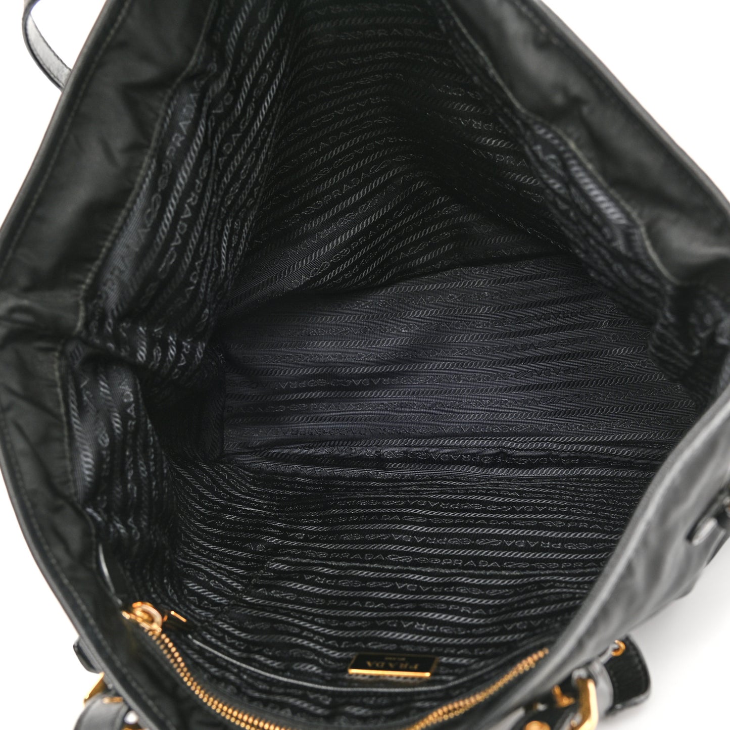 Tessuto Nylon Saffiano Tote Black