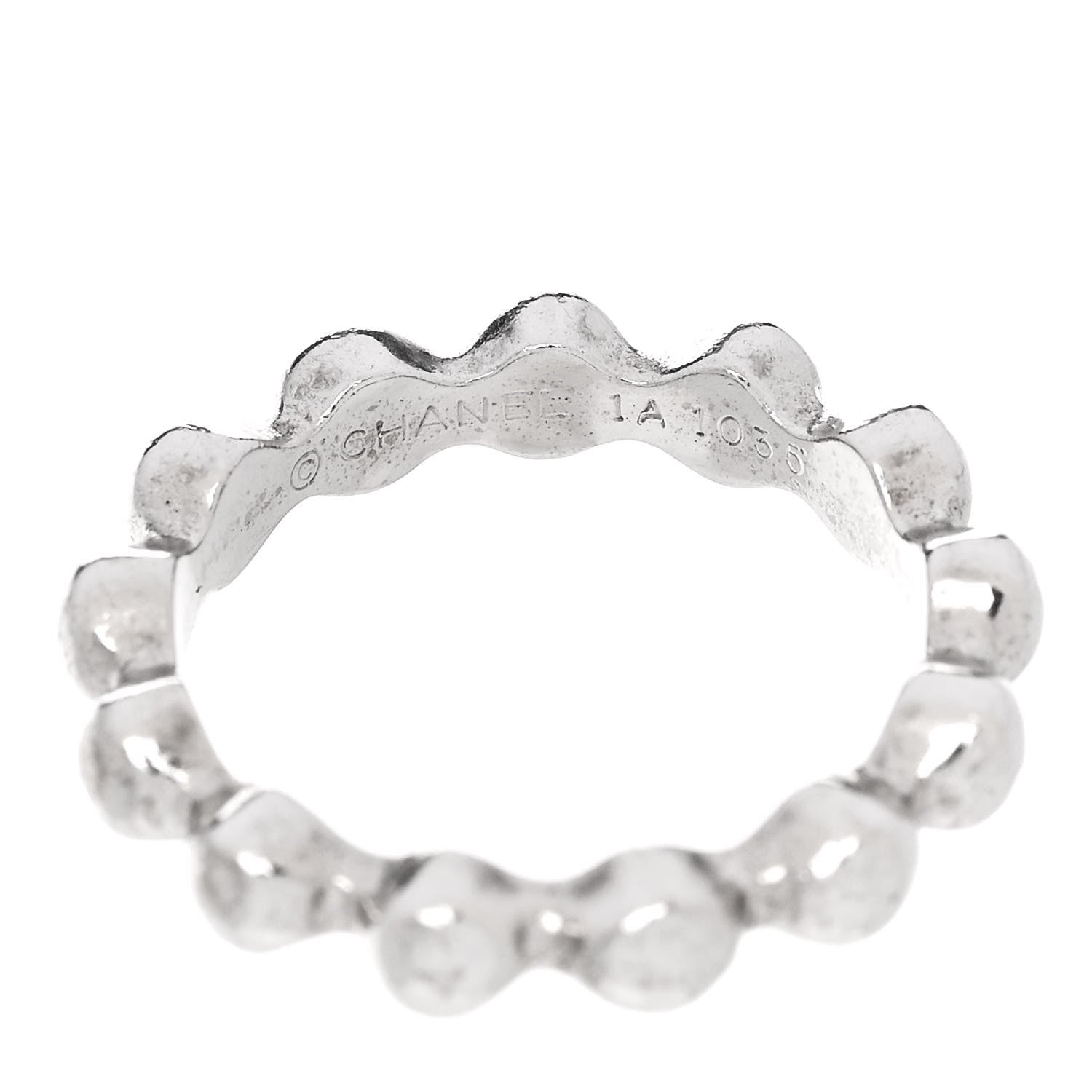 Chanel 18K White Gold Diamond Set of 3 Stacking Ring 54 7 / 53 6.5 6 of 6