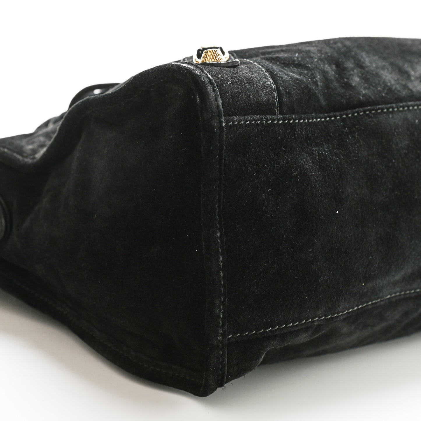 Baby Daim Suede Giant 12 Gold Hardware City Black