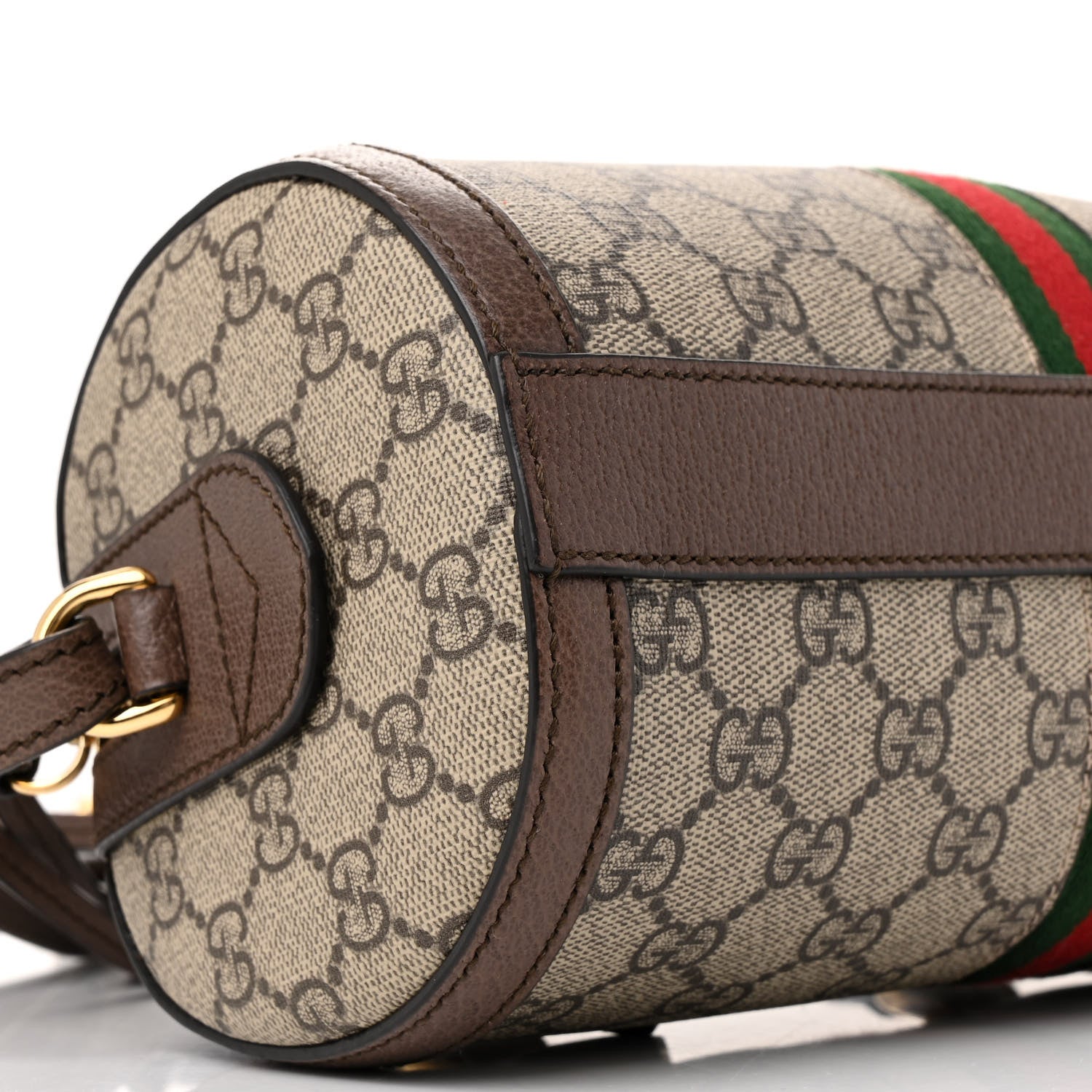 Gucci GG Supreme Monogram Web Small Ophidia Boston Bag Beige New Acero 9 of 12