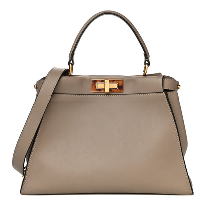 Fendi Vitello Seta Plexiglass Tortoise Medium Peekaboo Iconic Satchel Tortora 1 of 21