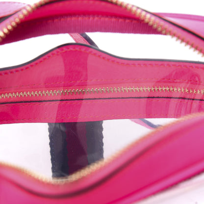 Gucci Vinyl Web Mini Ophidia Transparent Shoulder Bag Fluorescent Fuchsia 6 of 9