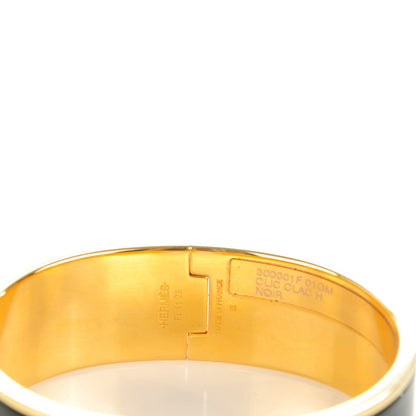 Hermes Enamel Wide Clic Clac H Bracelet GM Black 3 of 5