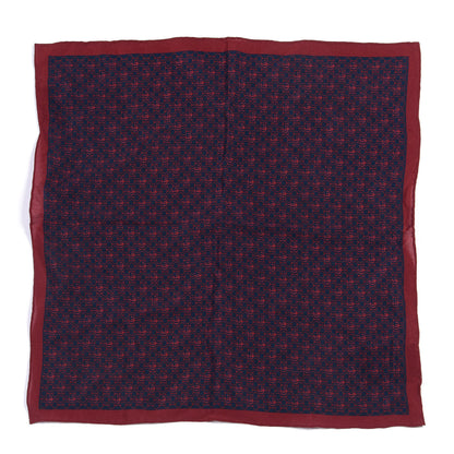 Gucci Silk GG Print Scarf Blue Red 1 of 3