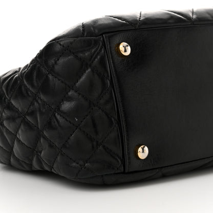 Chanel Glazed Calfskin Quilted Medium Daily Walk Flap Black 9 of 16