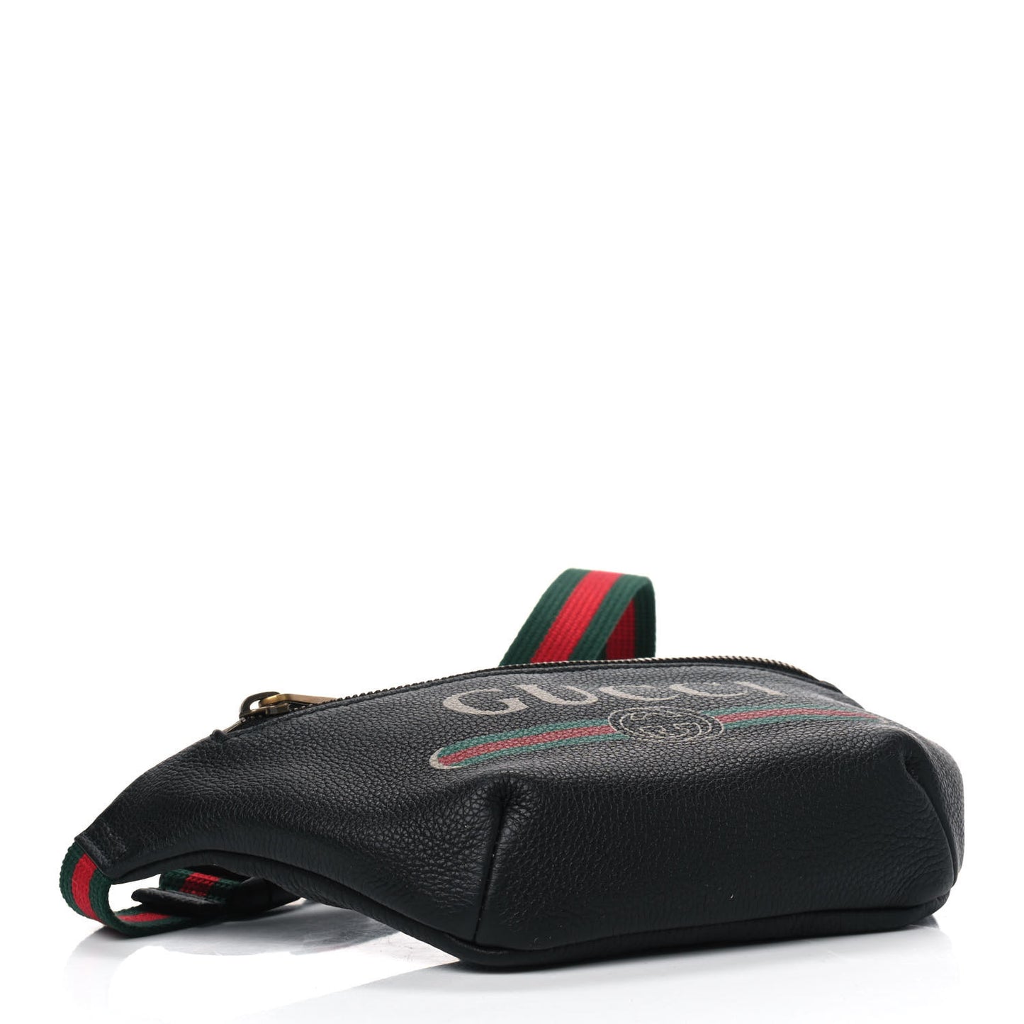 Grained Calfskin Small Logo Belt Bag Black