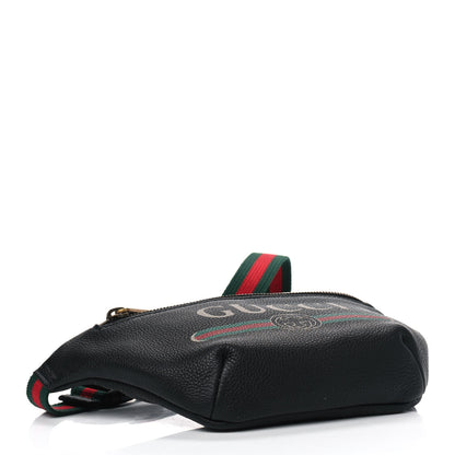 Gucci Grained Calfskin Small Logo Belt Bag Black 3 of 4
