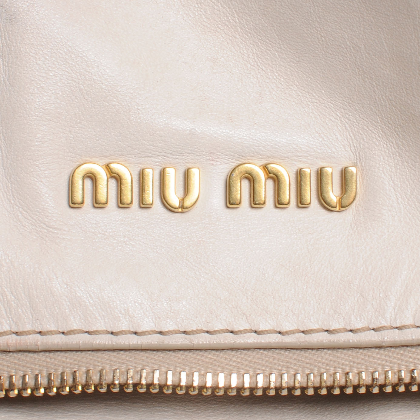 Miu Miu Vitello Lux Bow Bag Ivory 10 of 11