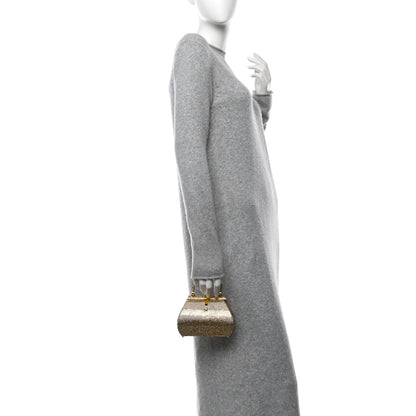 Judith Leiber Swarovski Crystal Minaudiere Clutch Gold 2 of 8