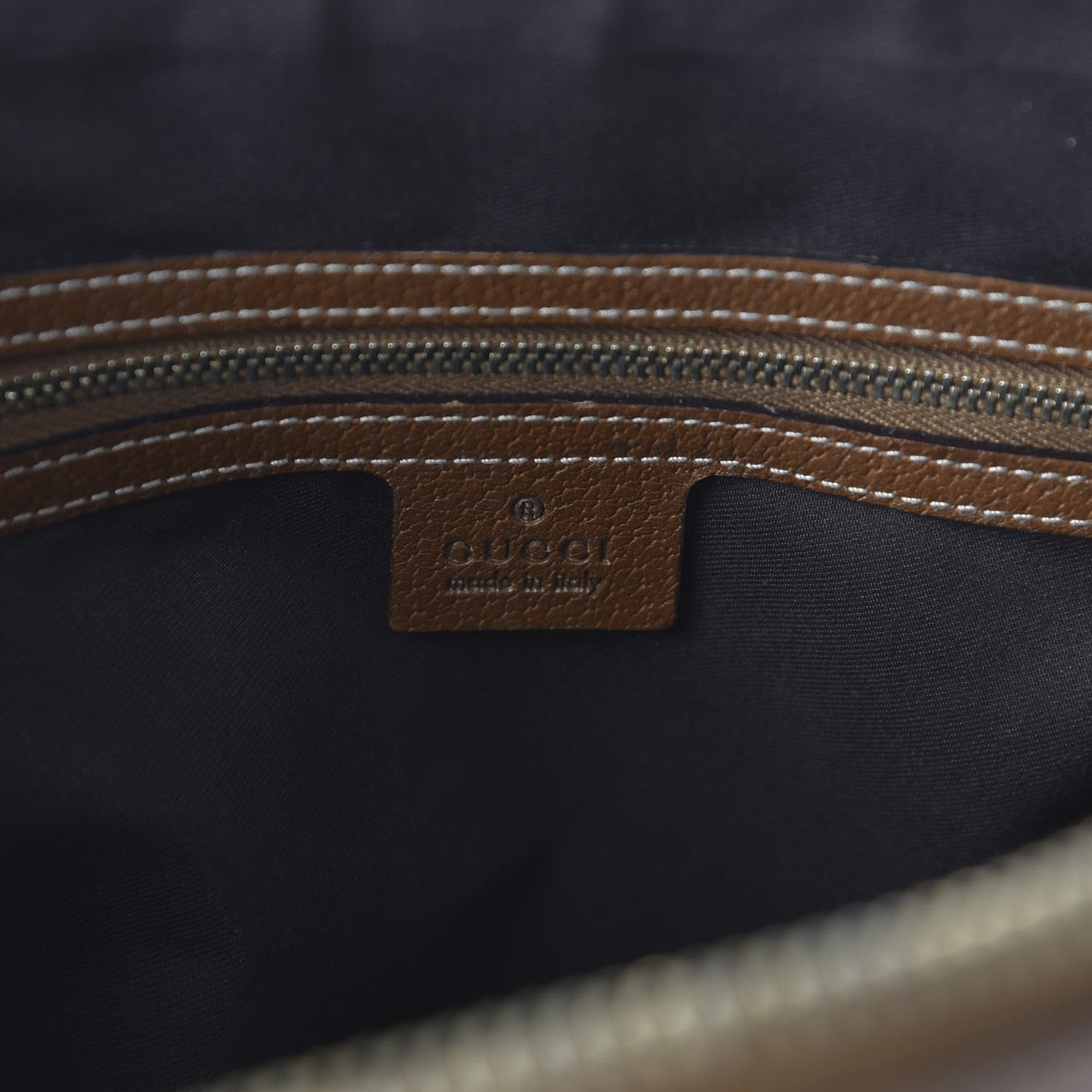 Calfskin GG Monogram Medium Horsebit Nail Dome Bag Dark Brown