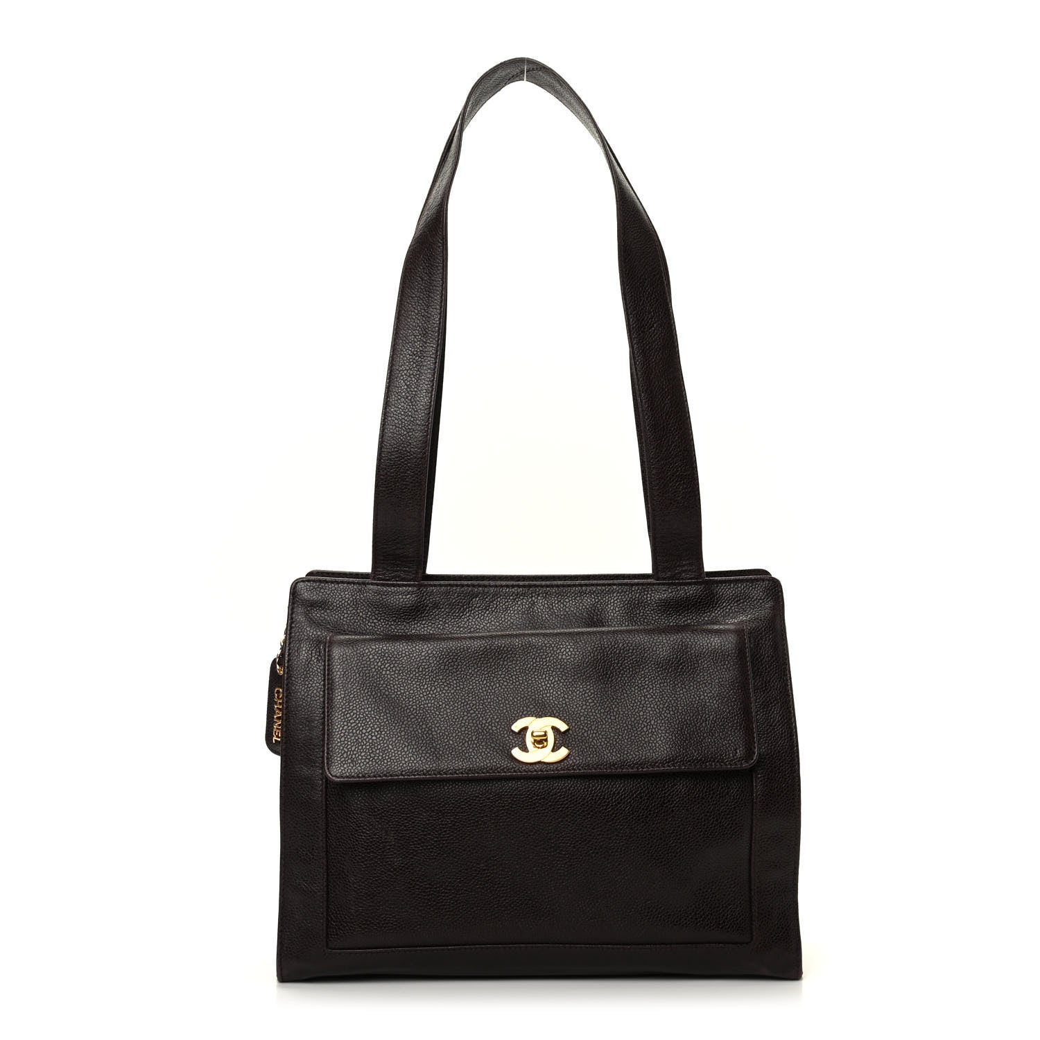 Chanel Caviar Flap Shoulder Bag Brown 1 of 10