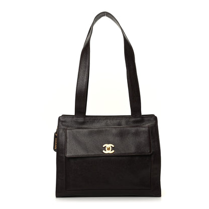 Chanel Caviar Flap Shoulder Bag Brown 1 of 10