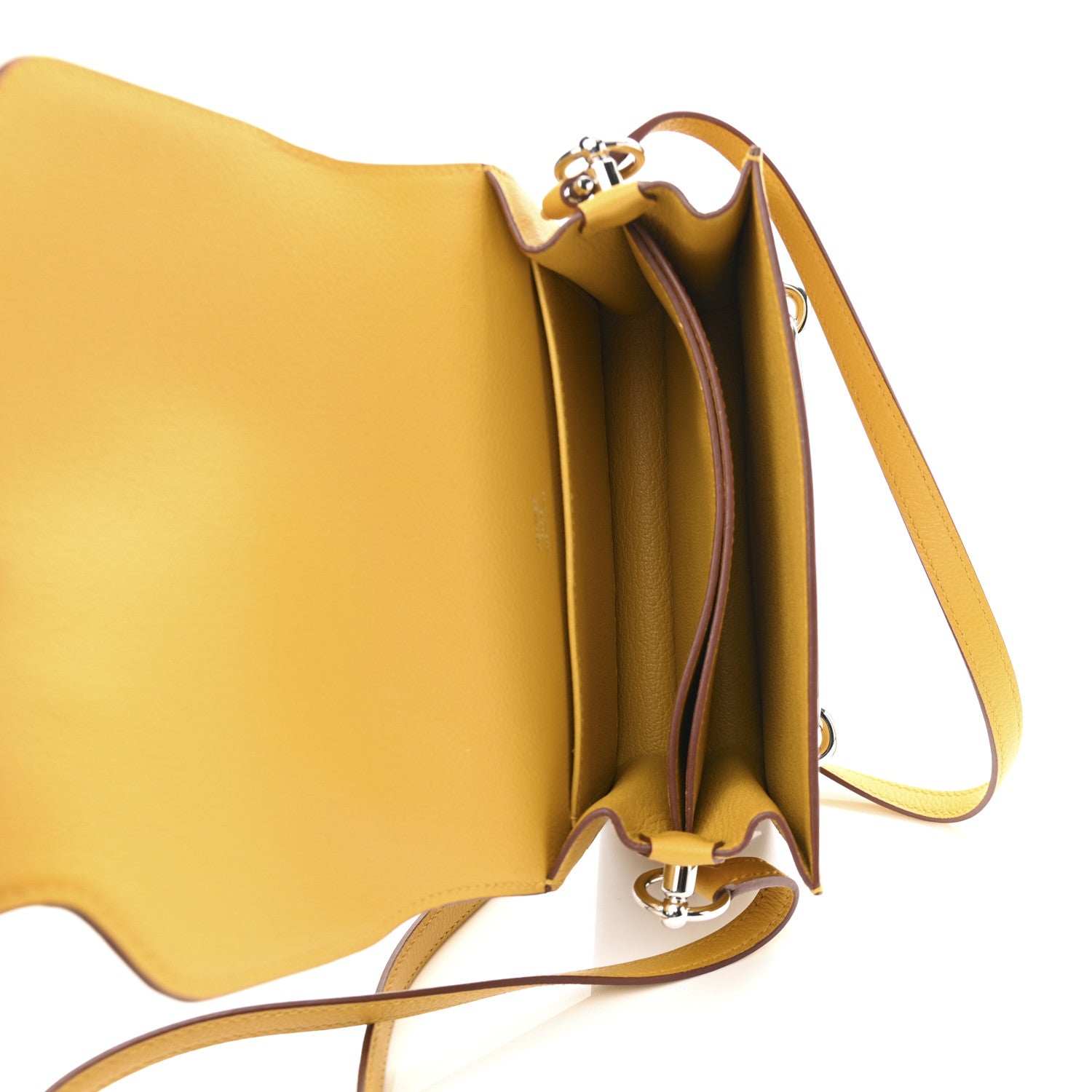 Hermes Evercolor Mini Sac Roulis Jaune Ambre 5 of 11