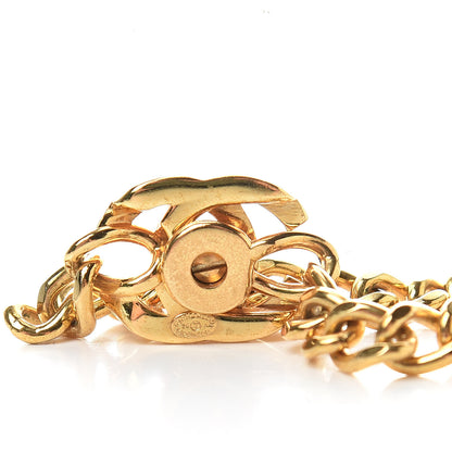 Chanel Crystal CC Turn Lock Bracelet Gold 4 of 6