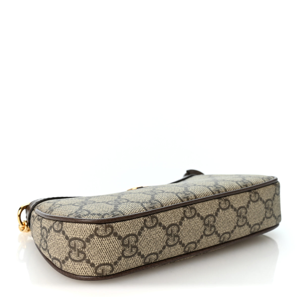 GG Supreme Monogram Textured Dollar Calfskin Mini Ophidia Chain Bag Beige Ebony