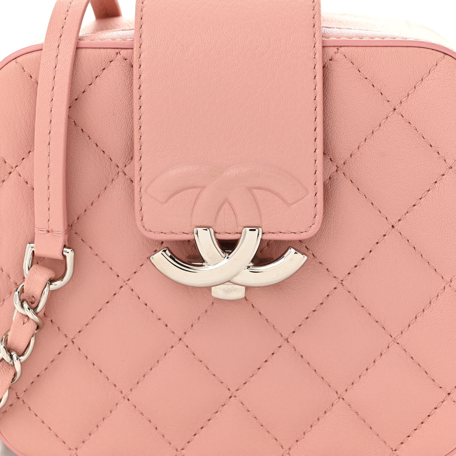 Chanel Lambskin Quilted Mini CC Box Camera Bag Pink 8 of 11