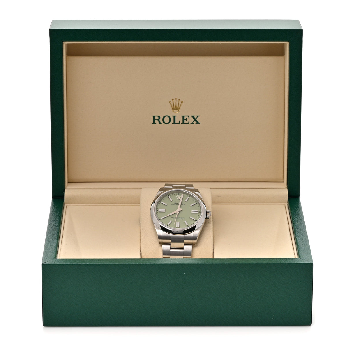 Rolex Stainless Steel 41mm Oyster Perpetual Watch Pistachio 134300 5 of 5