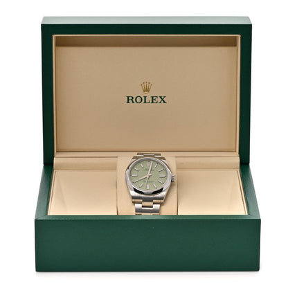 Rolex Stainless Steel 41mm Oyster Perpetual Watch Pistachio 134300 5 of 5