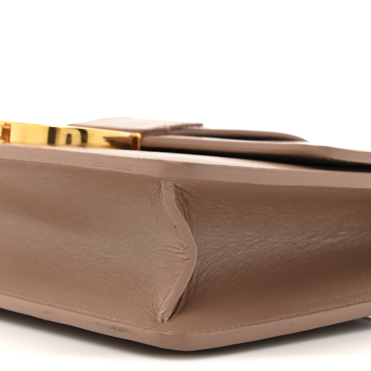 Shiny Crinkled Lambskin 30 Montaigne Flap Bag Fard