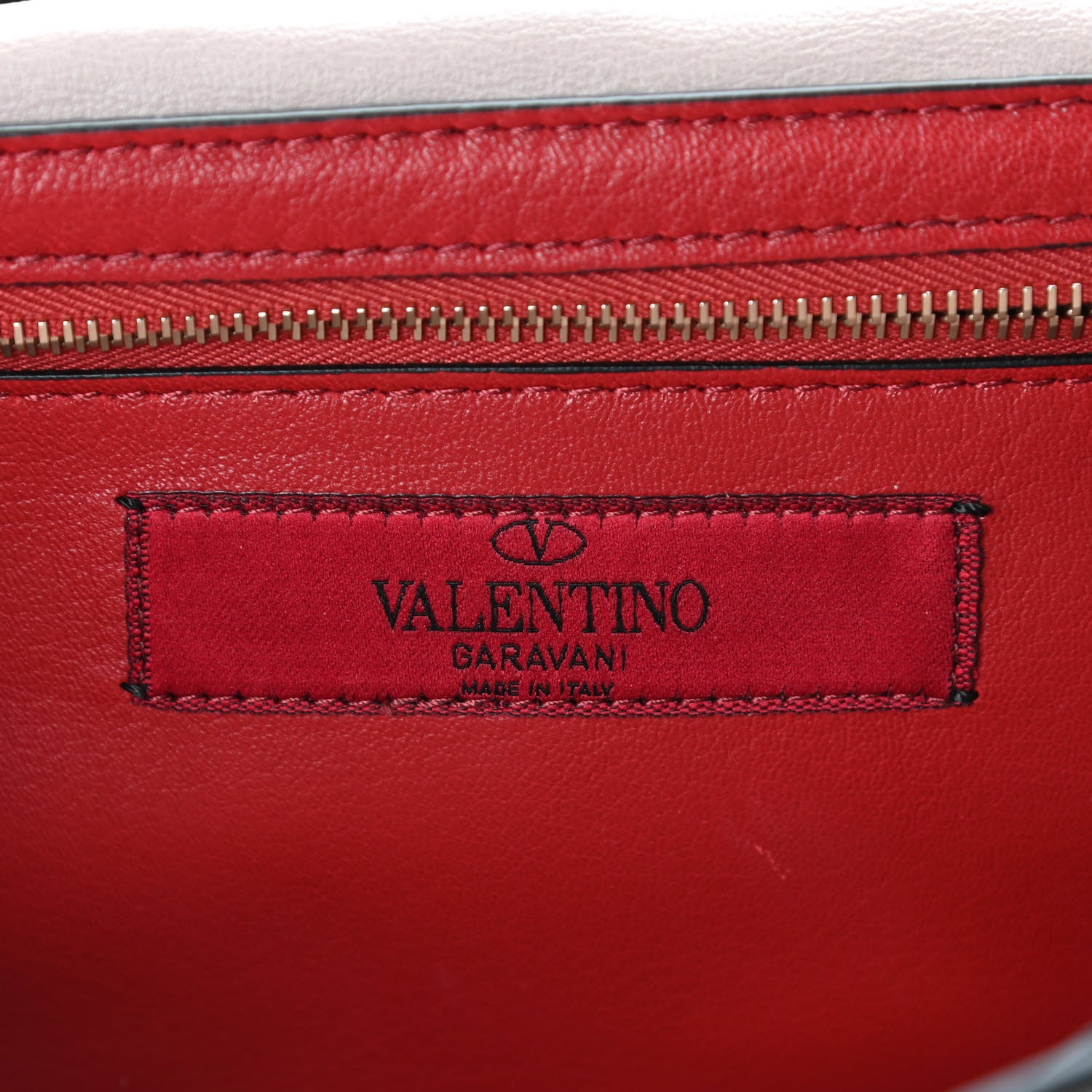 Valentino Garavani Lambskin Rockstud Spike Wallet on Chain Poudre 6 of 9